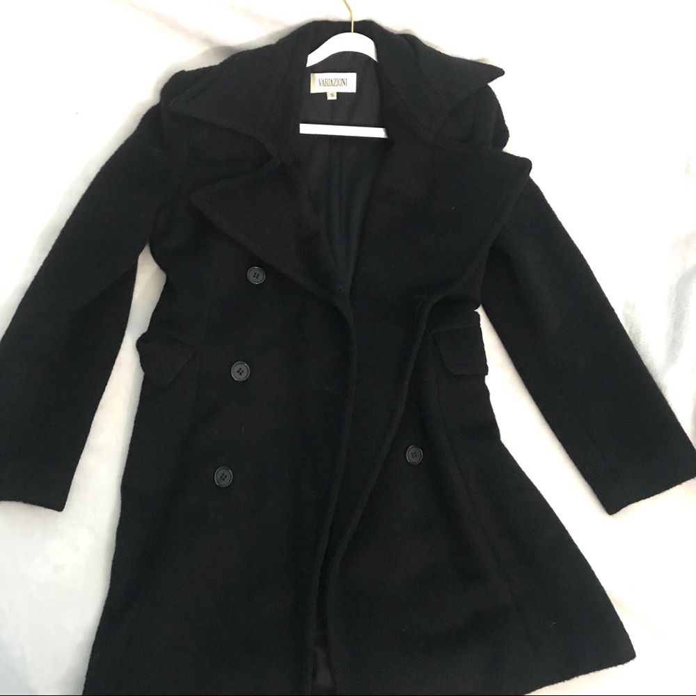 Black Thick Wool Coat